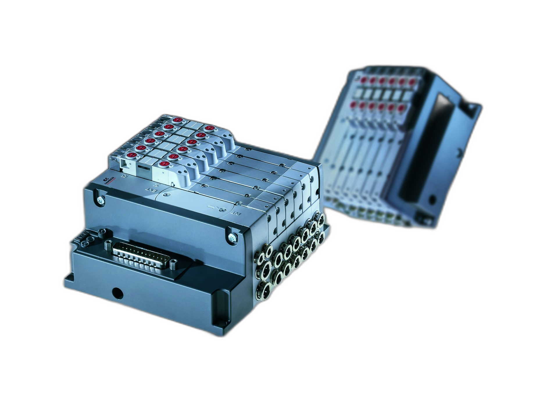 Camozzi Series D smart valve island with CoilVision diagnostics